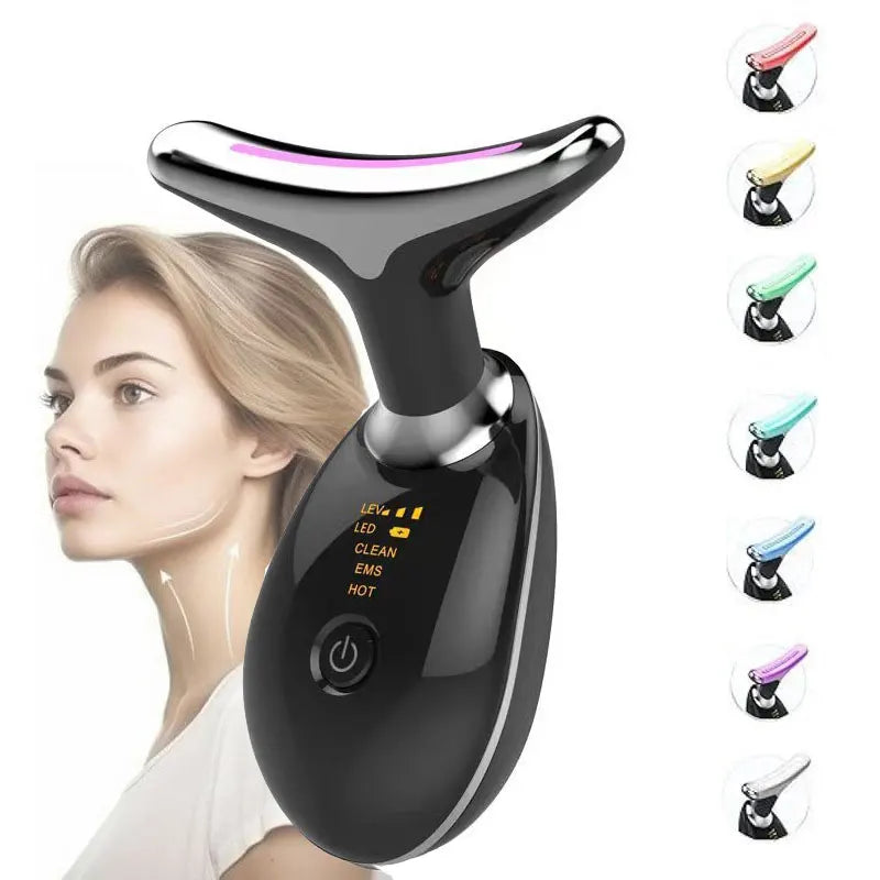 3 Colors/7 Colors Face Neck Massager Facial Lift Three Light Modes Electric Skin Tightening Device LED Beauty Instrument eprolo