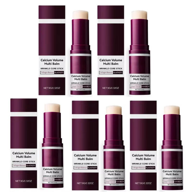 Calcium Volume Multi Balm Korean Skincare Stick,Face & Eye Cream,Collagen Deep Moisturizing Anti-Wrinkle,Suitable for Pre Makeup