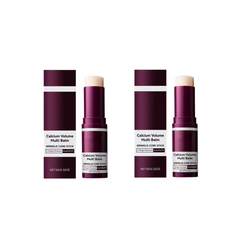 Calcium Volume Multi Balm Korean Skincare Stick,Face & Eye Cream,Collagen Deep Moisturizing Anti-Wrinkle,Suitable for Pre Makeup