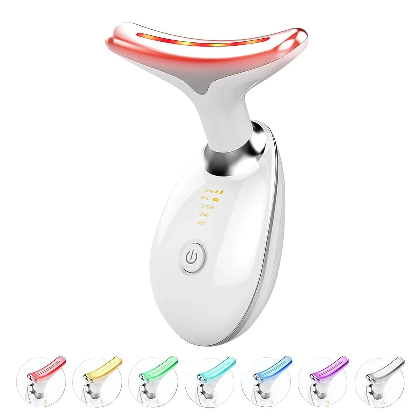 7 Color Neck Face Lifter Ems Neck Face Lifting Massager Skin Tighten Device Led Photon Therapy Anti Wrinkle Double Chin Remover eprolo