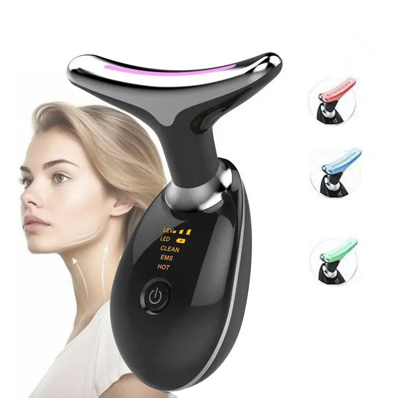 3 Colors/7 Colors Face Neck Massager Facial Lift Three Light Modes Electric Skin Tightening Device LED Beauty Instrument eprolo