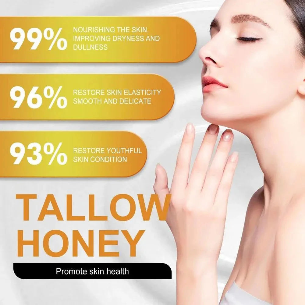 120g Whipped Beef Tallow And Honey Balm Beef Tallow Face Moisturizer Face & Body Skin Care Grass Fed Grass Finished Face Cream eprolo